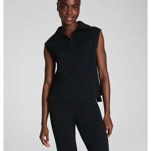 SPANX AirEssentials® Pique Sleeveless Half Zip top, Size Large, New with Tags